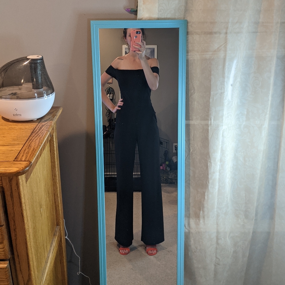 Express Black Off The Shoulder Jumpsuit - Women's XS